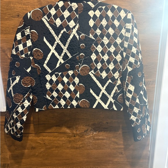 Vintage Rickie Freeman for Teri Jon Patterned Cropped Jacket - Picture 6 of 8